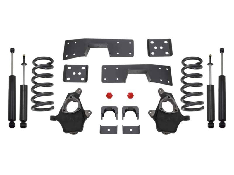 MaxTrac 99-06 GM C1500 2WD V6 4in/6in Lowering Spindle Kit