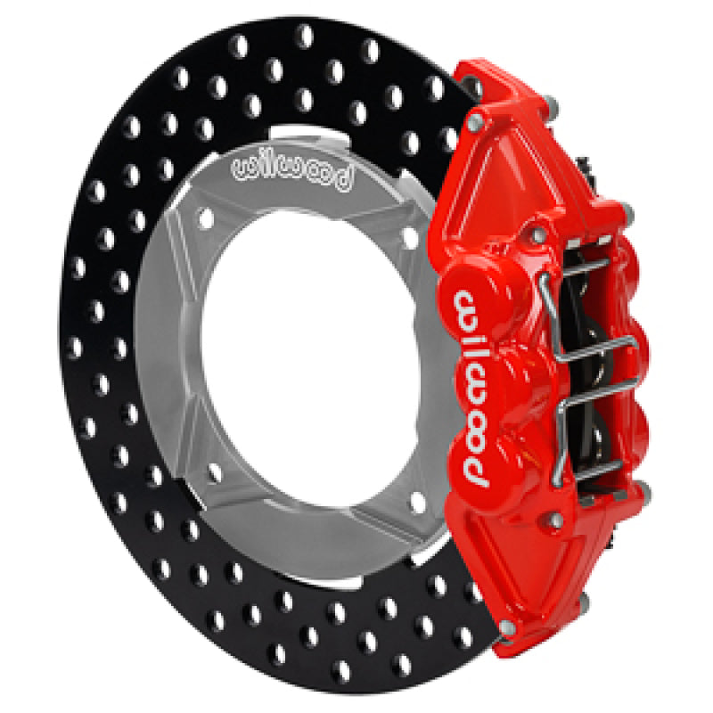 Wilwood 2019 Polaris Turbo UTV6 Rear Kit 11.25in Drilled - Red