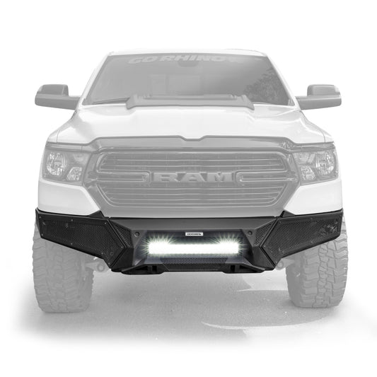 Go Rhino 19-24 Ram 1500 (Excl. Rebel/Warlock/TRX) Element Front Bumper w/Pwr Bar - Tex. Blk