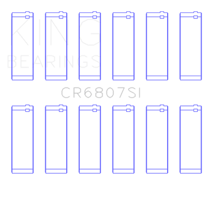 King Engine Bearings Ford V6 Triton/Ohv (Od+.002in) (Size +0.50mm) Connecting Rod Bearing Set