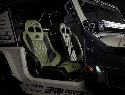 PRP 97-02 Jeep Wrangler TJ Enduro Elite Suspension Seat Crawl Edition - Gray (Pair)