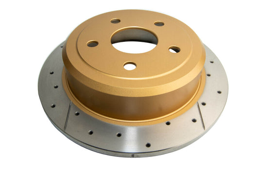 DBA 07-16 Jeep JK Wrangler & Rubicon w/HD Brakes Street Series Rear Cross Drilled & Slotted Rotor
