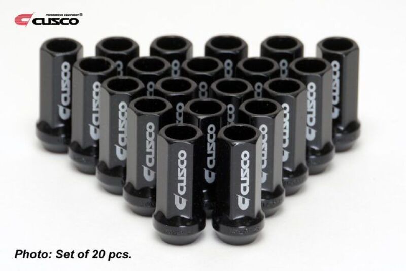 Cusco Universal Wheel Lug Nut Set M12 x P1.5mm - Black (20pcs)