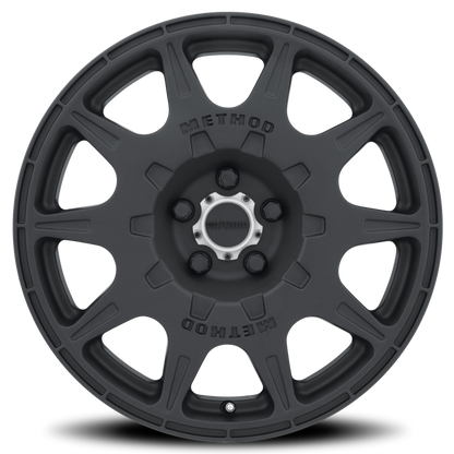 Method MR502 RALLY 17x8 +38mm Offset 5x108 63.4mm CB Matte Black Wheel