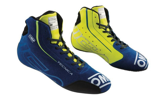 OMP TECNICA SHOES my2025 FIA 8856-2018 NAVY BLUE / CYAN SZ 48