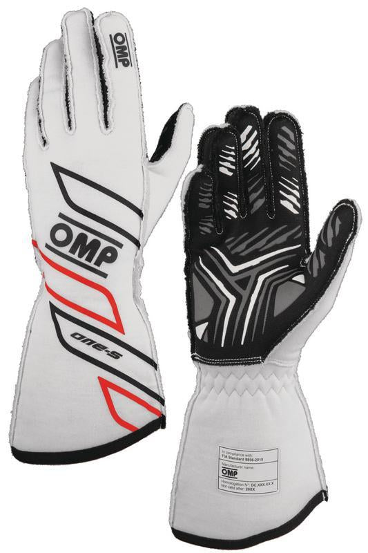 OMP ONE-S GLOVES my2025 FIA 8856-2018 NAVY BLUE / FLUO ORANGE SZ XL