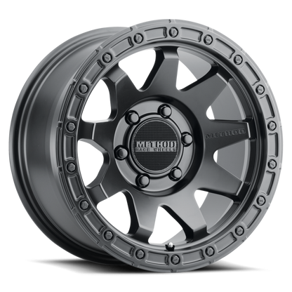 Method MR317 17x9 -12mm Offset 6x5.5 106.25mm CB Matte Black Wheel