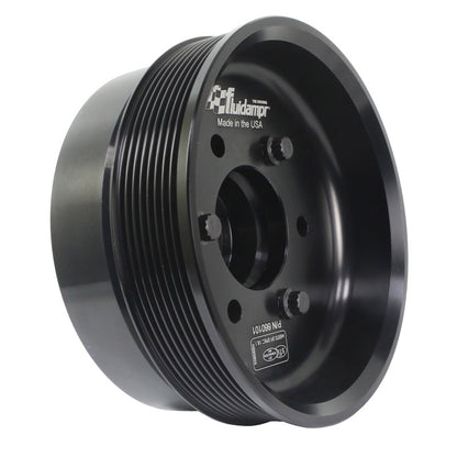 Fluidampr Chevy LSX 6-1/4in Damper w/Single 8 Rib 6.57in Dia Pulley Steel Internally Balanced Damper