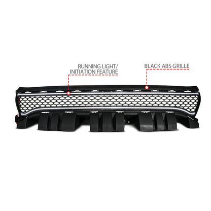 ANZO 15-23 Dodge Charger Black LED Grille w/ Initiation & Running Light/DRL Bar