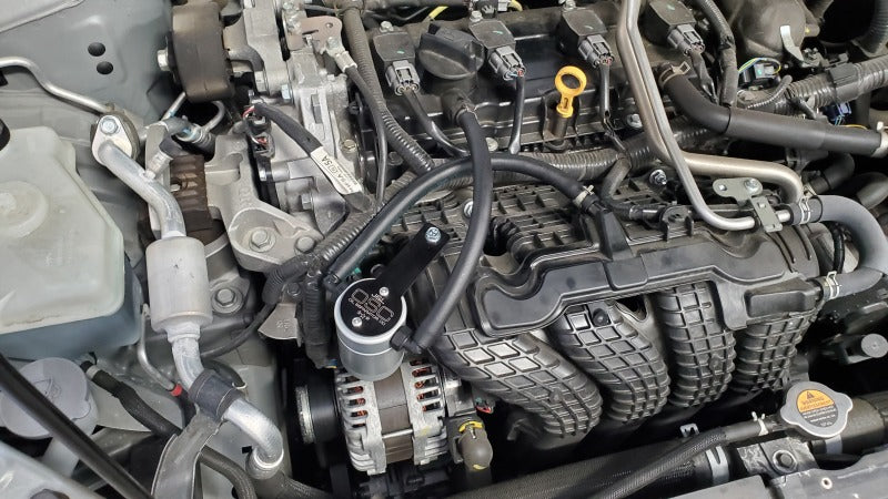 J&amp;L 19-25 Nissan Altima 2.5L Oil Separator 3.0 Passenger Side - Clear Anodized