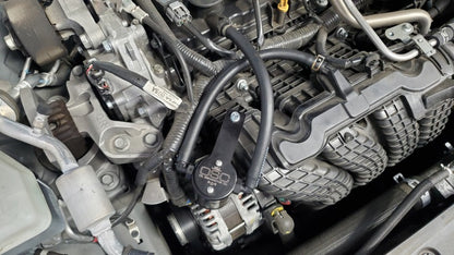 J&amp;L 19-25 Nissan Altima 2.5L Oil Separator 3.0 Passenger Side - Black Anodized