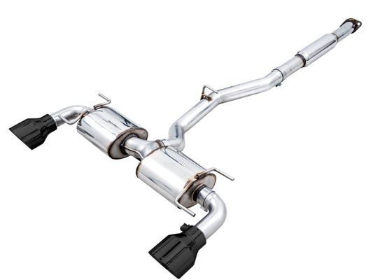 AWE Tuning Subaru BRZ/ Toyota GR86/ Toyota 86 Touring Edition Cat-Back Exhaust- Diamond Black Tips