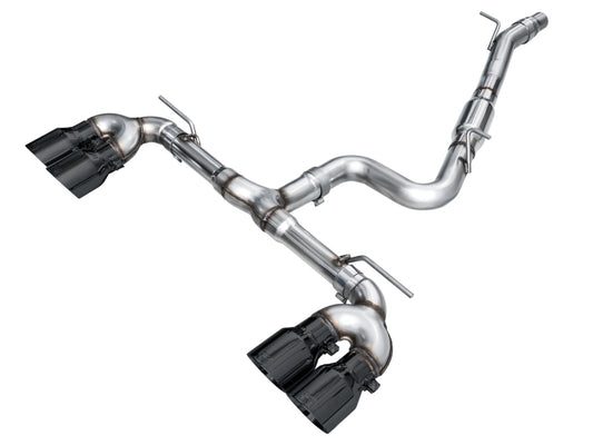 AWE Tuning MK8 Volkswagen Golf R 3in Track Edition Quad Exhaust - Diamond Black Tips