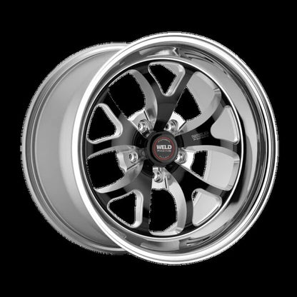 Weld S76 18x10 / 5x4.75in BP / 7.1in. BS Black Wheel (High Pad) - Non-Beadlock