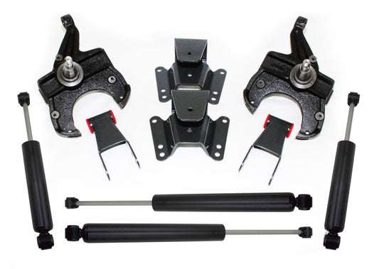 MaxTrac 73-87 Chevrolet C10 2WD 2.5in/4in Lowering Spindle Kit (1in Rotor)