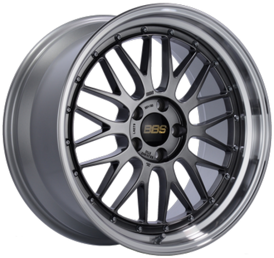 BBS LM 19x9.5 5x112 ET23 Diamond Black Center Diamond Cut Lip Wheel - 82mm PFS/Clip Required