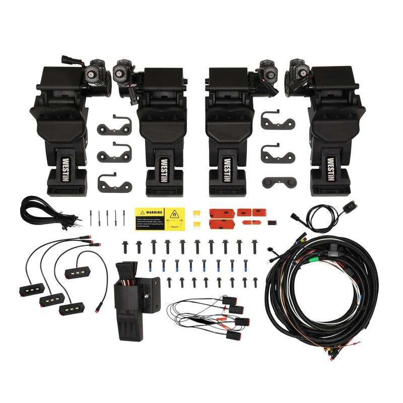 Westin 09-18 Dodge RAM 1500/19-24 1500 Classic Quad Cab Pro-e Electric Running Boards - Text. Blk