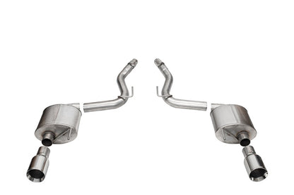 Corsa 24+ Ford Mustang GT Touring Axle-Back Ex.Sys 3.0in Dual Rear Exit w/4.5in Straight Cut Tips