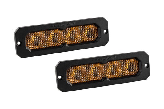 Diode Dynamics SS6 Sport Yellow Flood Flush ABL (pair) 3000K