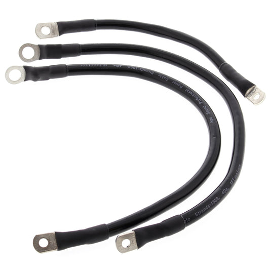 All Balls Racing 66-77 Harley-Davidson FLH Electra Glide Battery Cable Kit Black