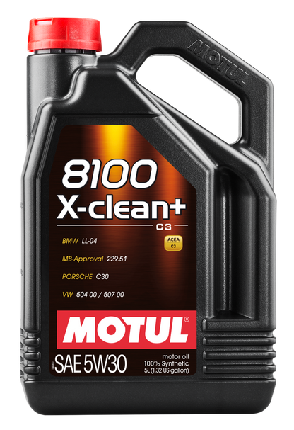 Motul - 5L Synthetic Engine Oil 8100 5W30 X-CLEAN Plus