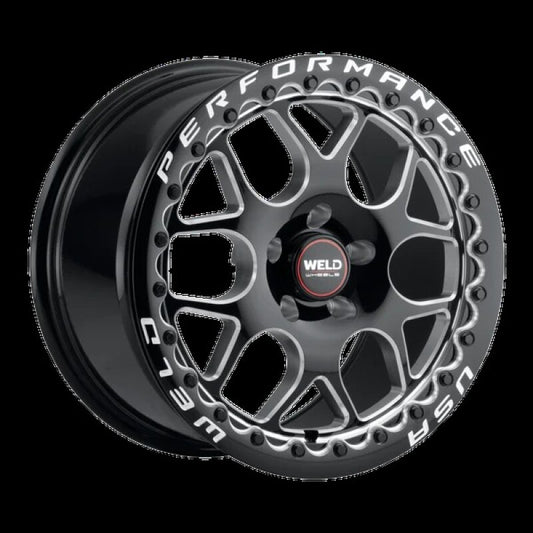 Weld Solana Beadlock 17x10 / 5x114.3 BP / ET48 / 78.1mm Bore - Gloss Black MIL DIA Wheel