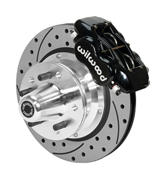 Wilwood Forged Dynalite Pro Series Front Brake Kit Black Caliper 11.00in SRP Drilled & Slotted Rotor