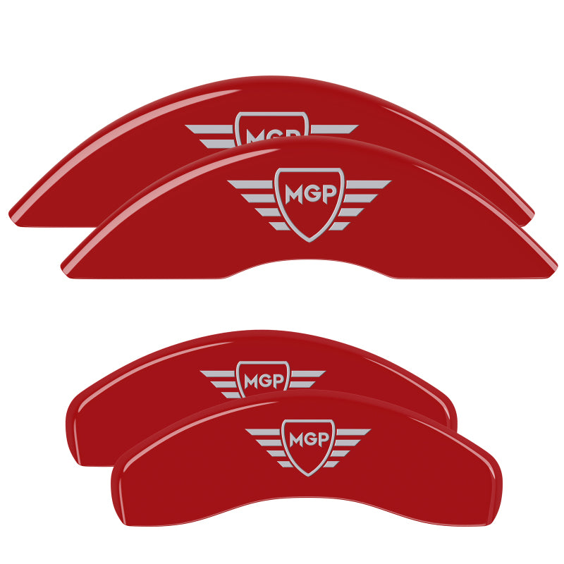 MGP 4 Caliper Covers 24-25 Toyota Tundra/Sequoia (Front and Rear Set) Red/No Engraving