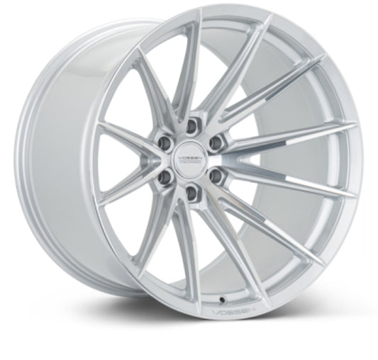 Vossen HFX-2 19x10 - 5x120.65 - ET28 - Deep Face - 70.3 - Silver Polished Wheel
