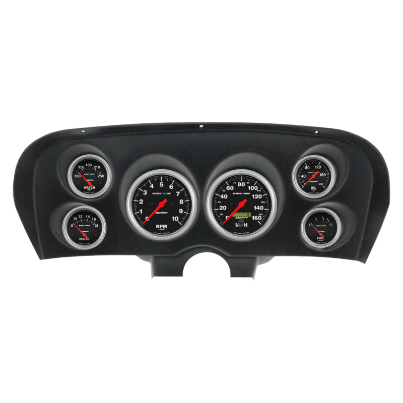 Autometer Sport-Comp Direct Fit Dash Kit 69-70 Ford Mustang (2 x 5in. / 4 x 2-5/8in.)