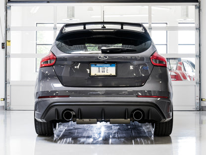 AWE Tuning Ford Focus RS Touring Edition Cat-Back Exhaust- Non-Resonated - Chrome Silver Tips