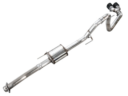 AWE 21-25 Ford F150 (14th Gen Reg Cab) Cat-Back Exhaust - 4.5in Dual Side Exit Diamond Black Tips