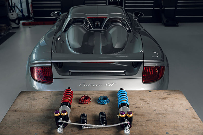 KW 04-05 Porsche Carrera GT Special Edition HLS4 V5 Coilover Kit w/ Red & Blue Springs