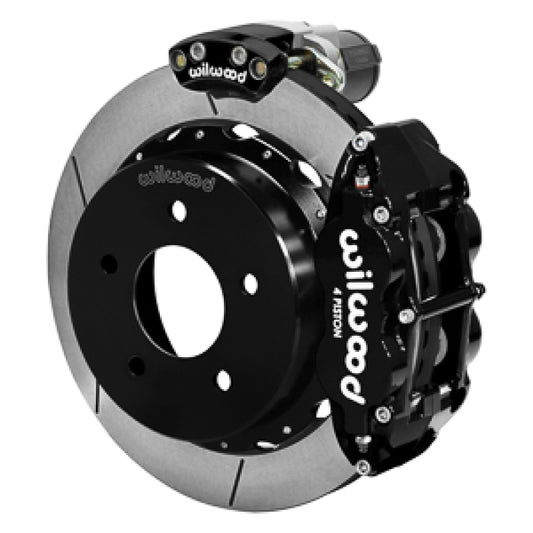 Wilwood 88-98 GM C1500 Superlite Rear Electronic Parking Brake Kit 12.88in Rotor 3.25in Offset - Blk