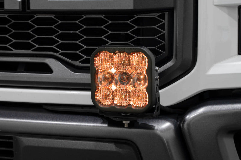 Diode Dynamics 17-20 Ford Raptor SS5 Bumper LED Pod Light Kit - Yellow Pro Driving