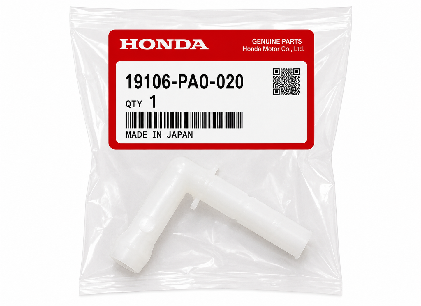 Honda - Reserve Tank Joint / Coolant Overflow Hose Connector | Genuine Honda 19106-PA0-020