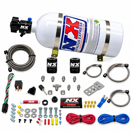 Nitrous Express All Sport Compact EFI Single Nozzle Nitrous Kit (35-50-75HP) w/10lb Bottle