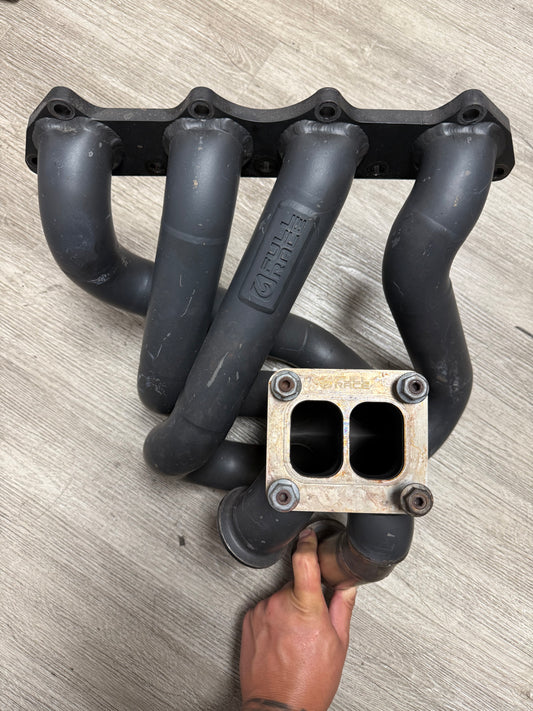 Tsm Used Parts Collection - Full-Race Dual Gated B-series Top Mount Turbo Manifold