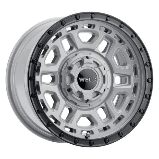 Weld Off-Road Crux 17x9in / 6x135 BP / ET -12 / 106.1mm Bore - Gloss Armor Gray / Satin Black Wheel