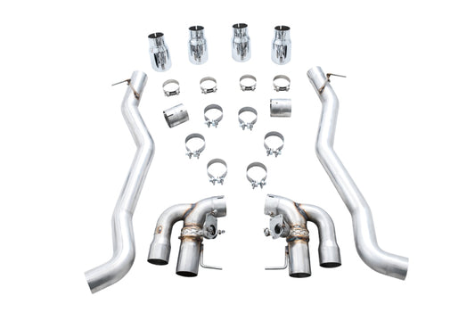 AWE Tuning 18-19 BMW M5 (F90) 4.4T AWD SwitchPath Axle-Back Exhaust - Chrome Silver Tips