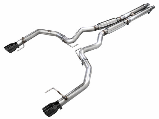 AWE 2024 Ford Mustang GT Fastback S650 RWD Track Edition Cat-Back Exhaust w/ Dual Diamond Black Tips