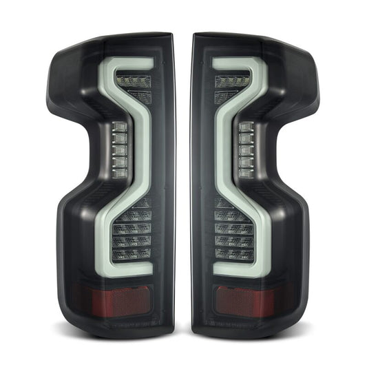 AlphaRex 19-23 Chevrolet Silverado 1500/2500HD/3500HD PRO-Series LED Tail Lights Jet Black
