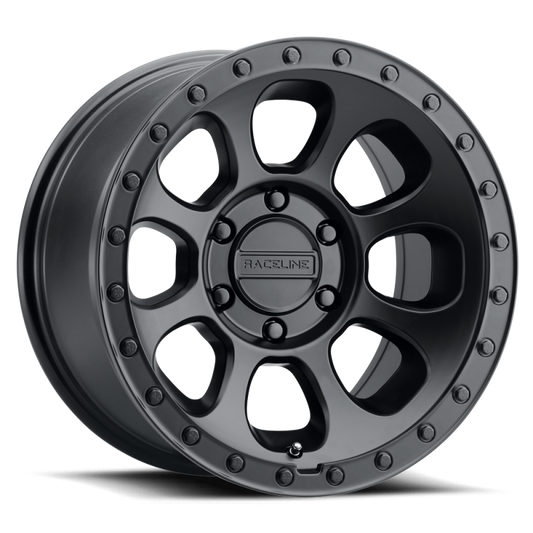 Raceline 961B Bolt 17x9in / 8x170 BP / -12mm Offset / 130.81mm Bore - Satin Black
