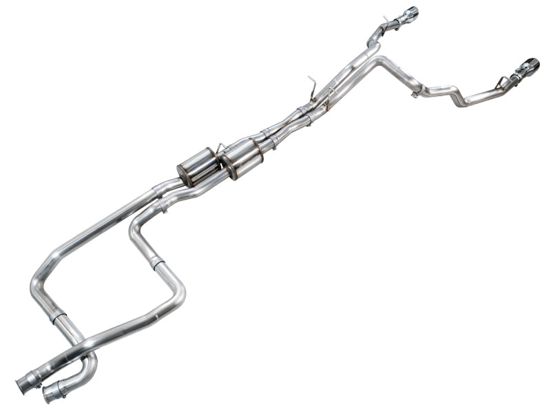 AWE Tuning 2025+ RAM 1500 RHO 3.0 I6 TT 0FG Dual Rear Exit Cat-Back Exhaust - Chrome Silver Tips