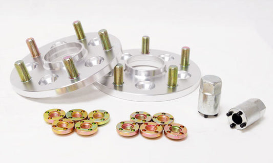 Project Kics 15mm Thick 12x1.5 5x114.3 to 5x100 Wide Tread Spacers PCD Conversion