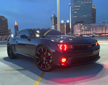 Oracle 14-15 Chevrolet Camaro Non-RS LED Round Style Headlight Halo Kit - Blue