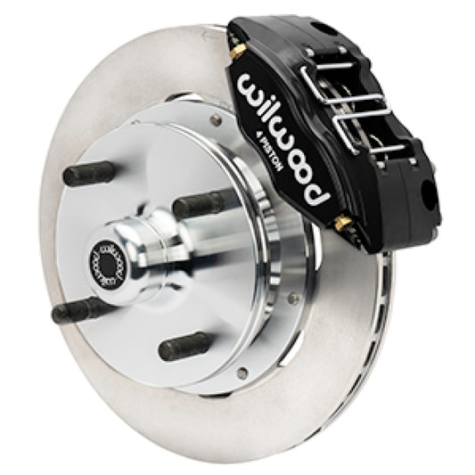 Wilwood 70-72 Porsche 914 Front Powerlite Brake Kit Plain Face - Black