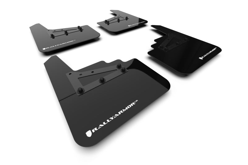 Rally Armor 21-25 Ford F-150 (Excl. Raptor) Black UR Mud Flap w/White Logo