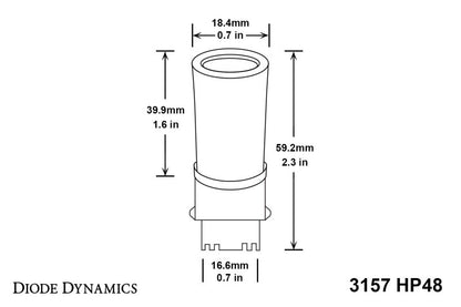 Diode Dynamics 3157 LED Bulb HP48 LED - Amber Set of 6