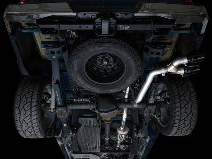 AWE 21-25 Ford F150 (14th Gen Reg Cab) Cat-Back Exhaust - 4.5in Dual Side Exit Diamond Black Tips